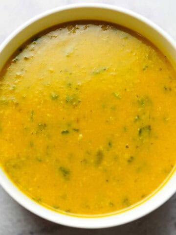 tur and moong daal in a bowl