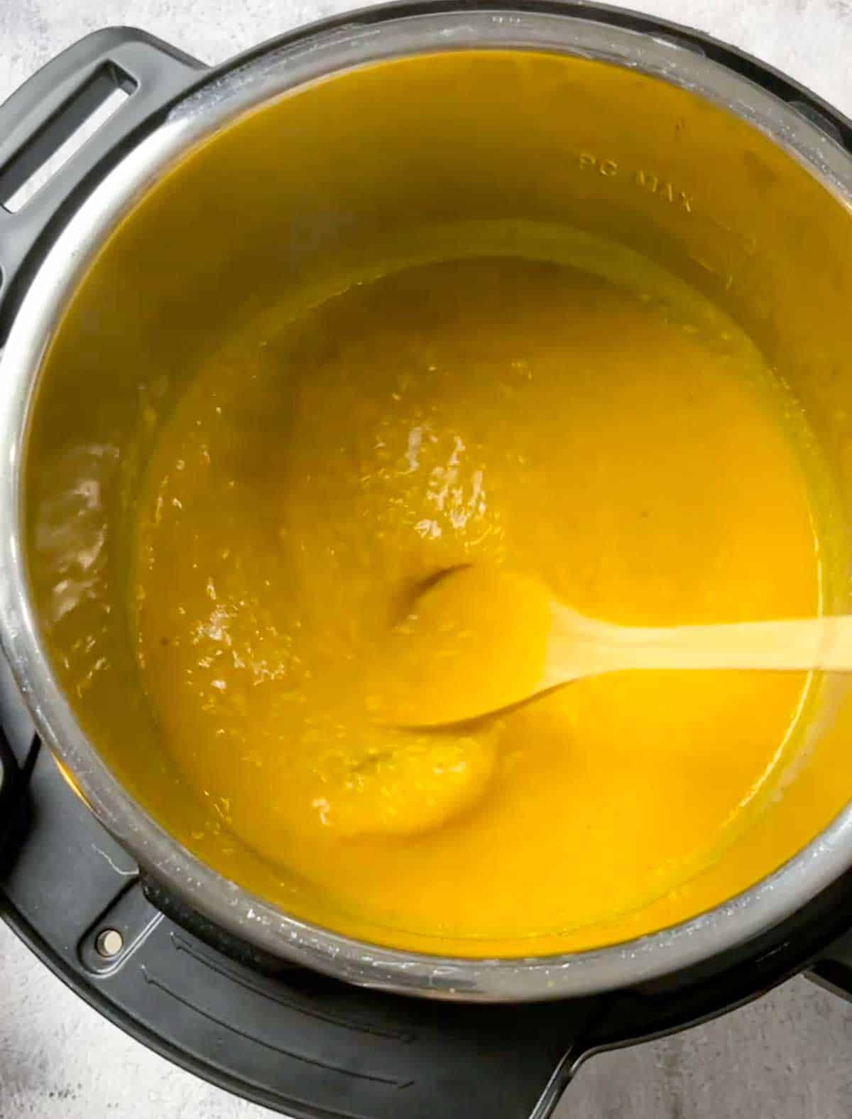 mixing dal after pressure cooking