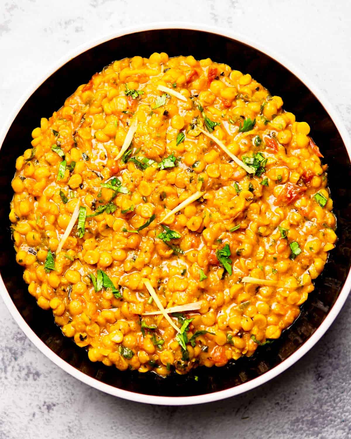 pakistani chana dal on a plate