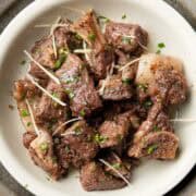 Beef namkeen gosht served on a plate