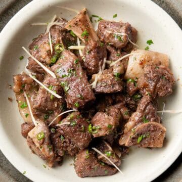 Beef namkeen gosht served on a plate