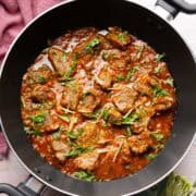 beef karahi in a work